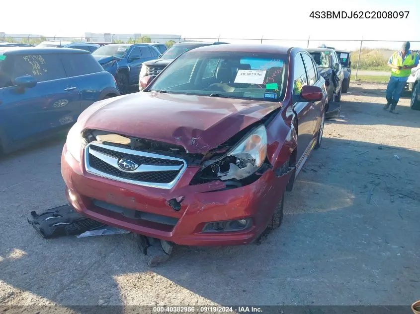 2012 Subaru Legacy 3.6R Limited VIN: 4S3BMDJ62C2008097 Lot: 40382956