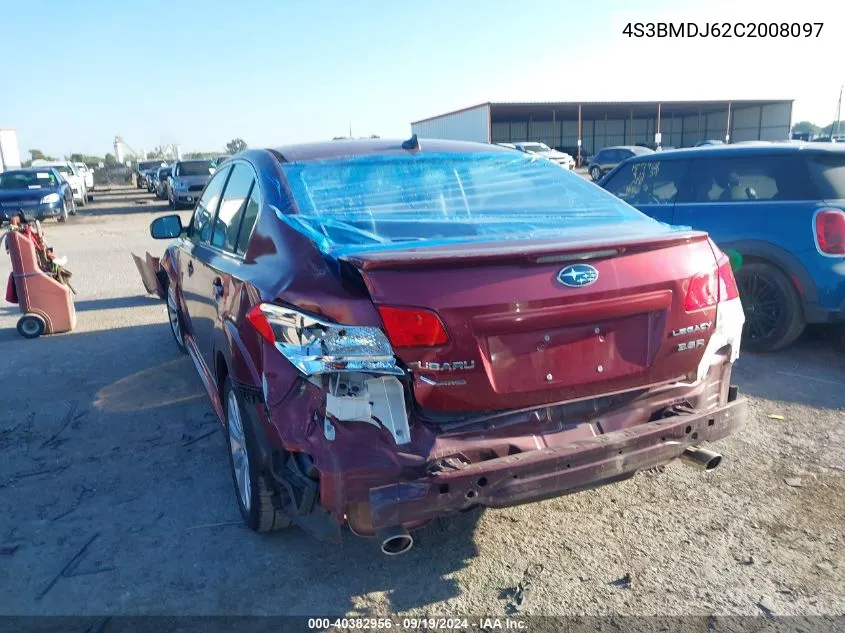 2012 Subaru Legacy 3.6R Limited VIN: 4S3BMDJ62C2008097 Lot: 40382956