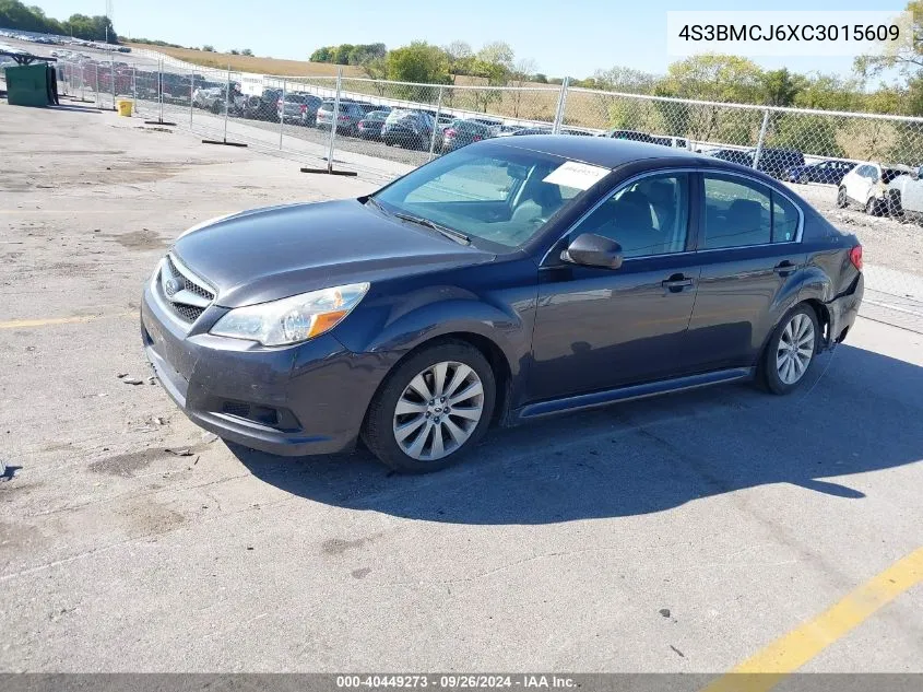 2012 Subaru Legacy 2.5I Limited VIN: 4S3BMCJ6XC3015609 Lot: 40449273