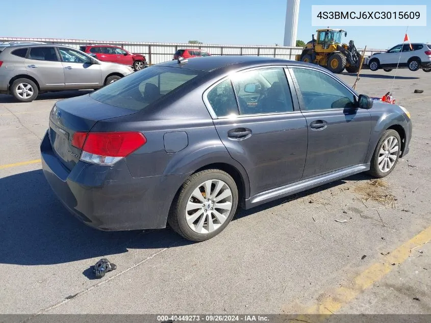 2012 Subaru Legacy 2.5I Limited VIN: 4S3BMCJ6XC3015609 Lot: 40449273