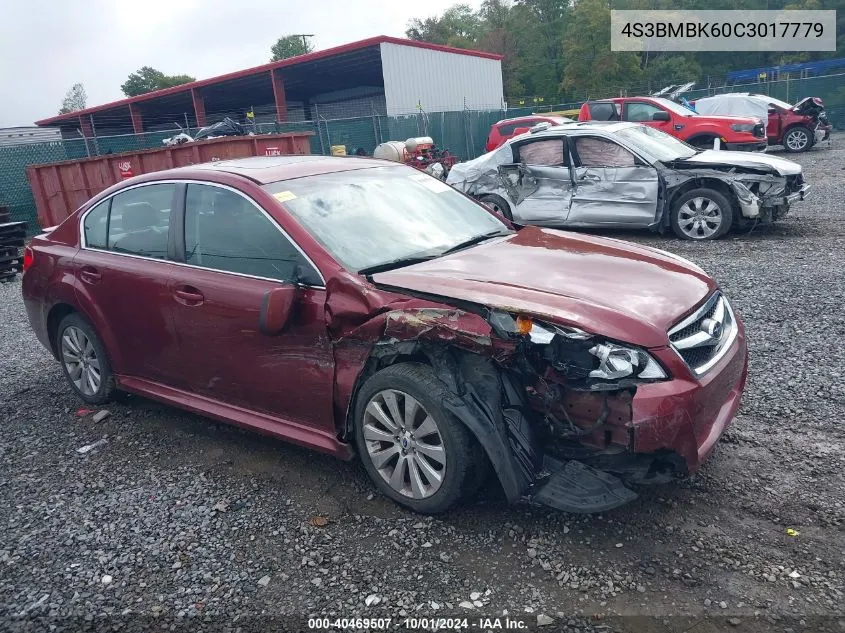 2012 Subaru Legacy 2.5I Limited VIN: 4S3BMBK60C3017779 Lot: 40469507