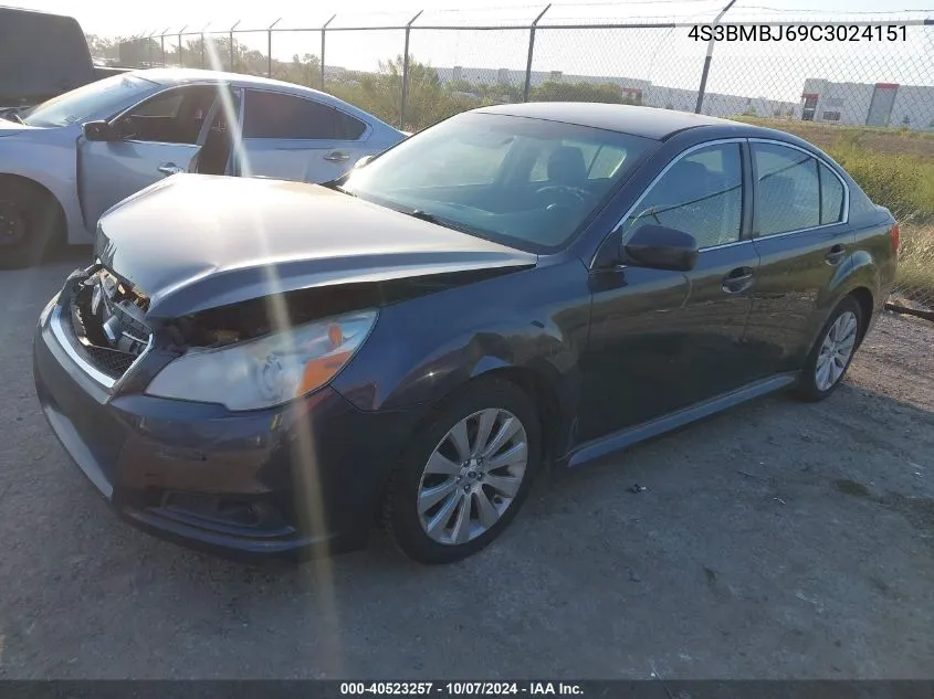 2012 Subaru Legacy 2.5I Limited VIN: 4S3BMBJ69C3024151 Lot: 40523257