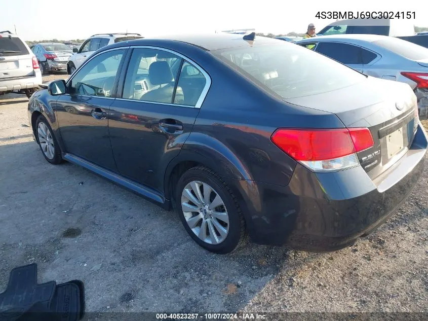 2012 Subaru Legacy 2.5I Limited VIN: 4S3BMBJ69C3024151 Lot: 40523257