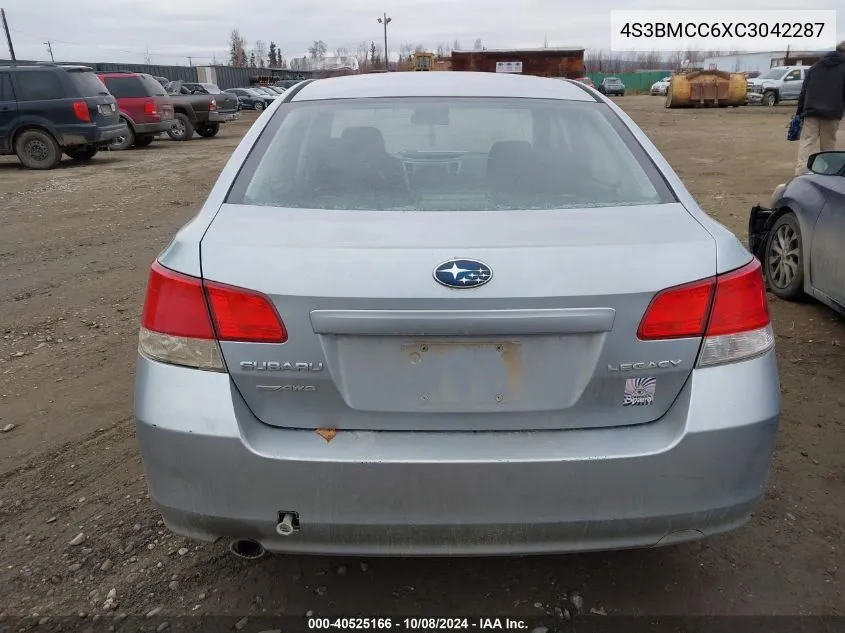 2012 Subaru Legacy 2.5I Premium VIN: 4S3BMCC6XC3042287 Lot: 40525166