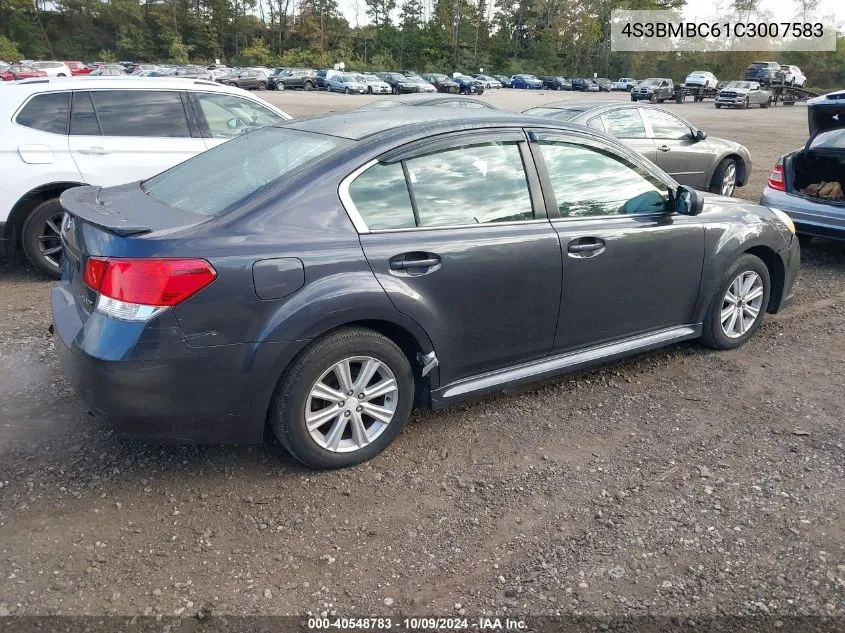 2012 Subaru Legacy 2.5I Premium VIN: 4S3BMBC61C3007583 Lot: 40548783