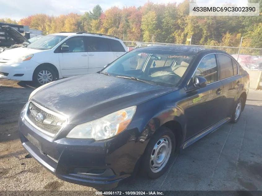 2012 Subaru Legacy 2.5I Premium VIN: 4S3BMBC69C3002390 Lot: 40561172