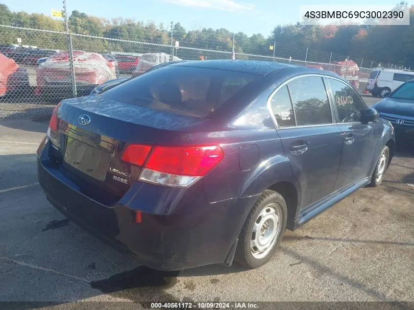 2012 Subaru Legacy 2.5I Premium VIN: 4S3BMBC69C3002390 Lot: 40561172