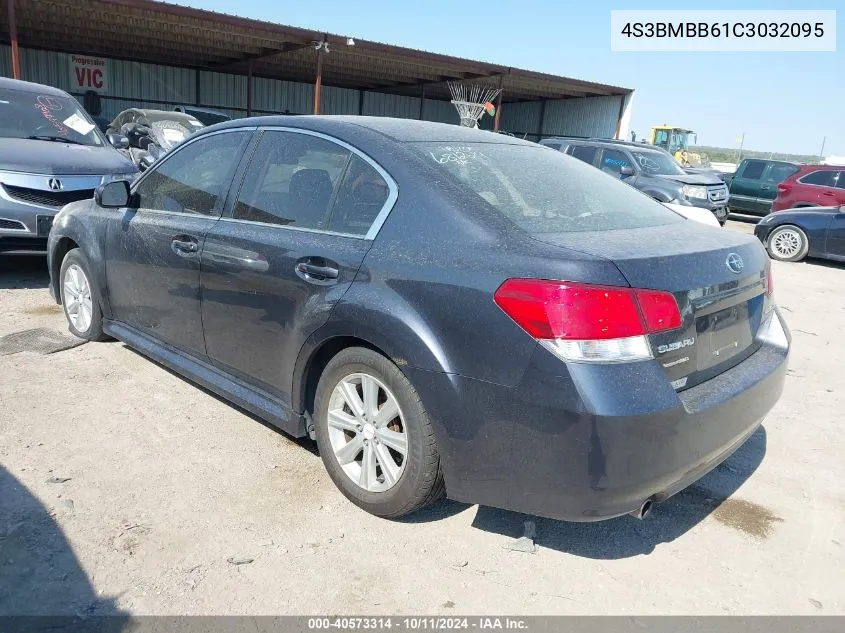 2012 Subaru Legacy 2.5I Premium VIN: 4S3BMBB61C3032095 Lot: 40573314