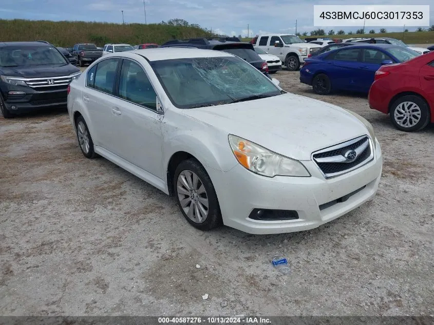 2012 Subaru Legacy 2.5I Limited VIN: 4S3BMCJ60C3017353 Lot: 40587276