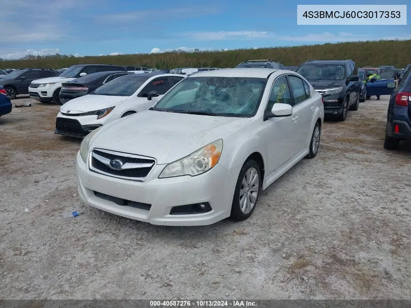 2012 Subaru Legacy 2.5I Limited VIN: 4S3BMCJ60C3017353 Lot: 40587276