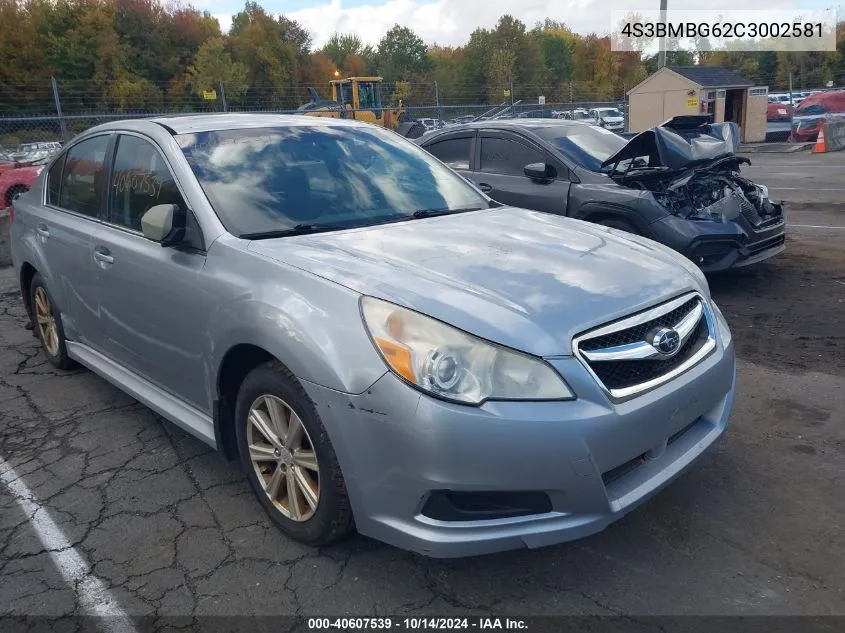 2012 Subaru Legacy 2.5I Premium VIN: 4S3BMBG62C3002581 Lot: 40607539