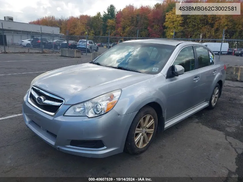 2012 Subaru Legacy 2.5I Premium VIN: 4S3BMBG62C3002581 Lot: 40607539