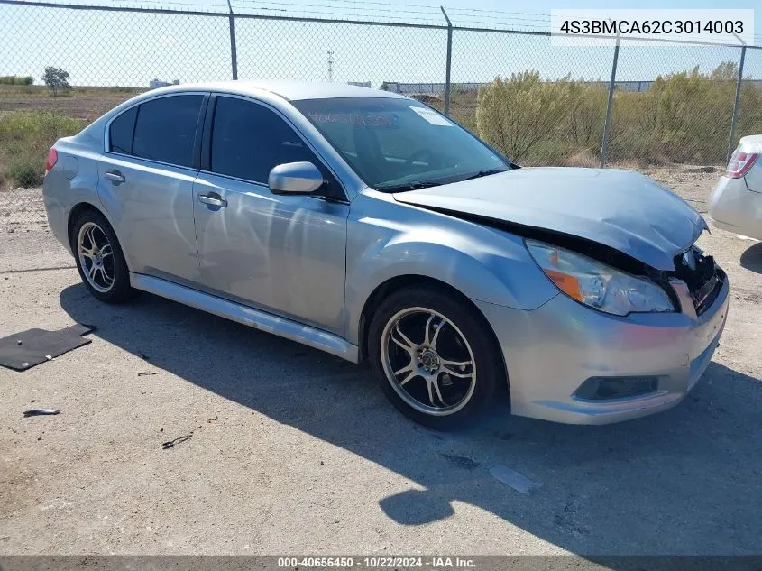 2012 Subaru Legacy 2.5I VIN: 4S3BMCA62C3014003 Lot: 40656450