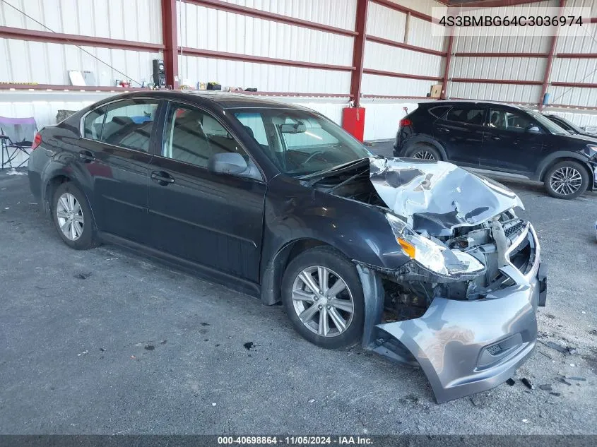 2012 Subaru Legacy 2.5I Premium VIN: 4S3BMBG64C3036974 Lot: 40698864