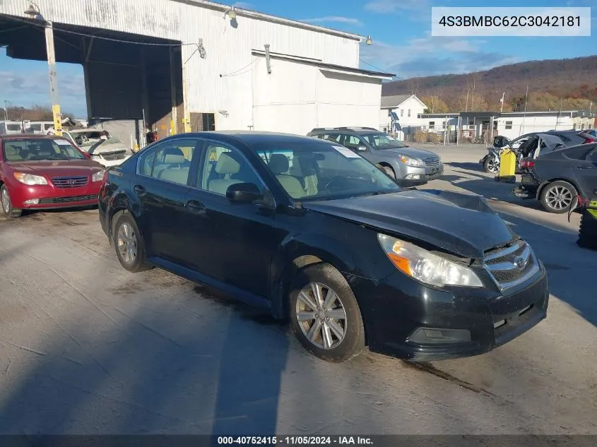 2012 Subaru Legacy 2.5I Premium VIN: 4S3BMBC62C3042181 Lot: 40752415