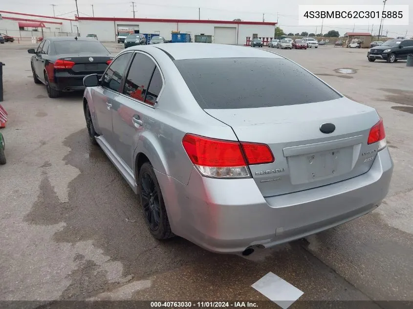 2012 Subaru Legacy 2.5I Premium VIN: 4S3BMBC62C3015885 Lot: 40763030