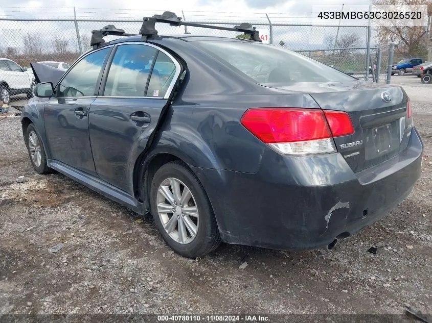 4S3BMBG63C3026520 2012 Subaru Legacy 2.5I Premium