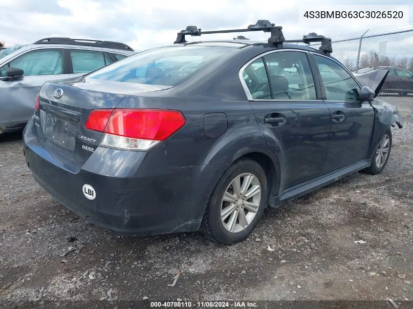 4S3BMBG63C3026520 2012 Subaru Legacy 2.5I Premium