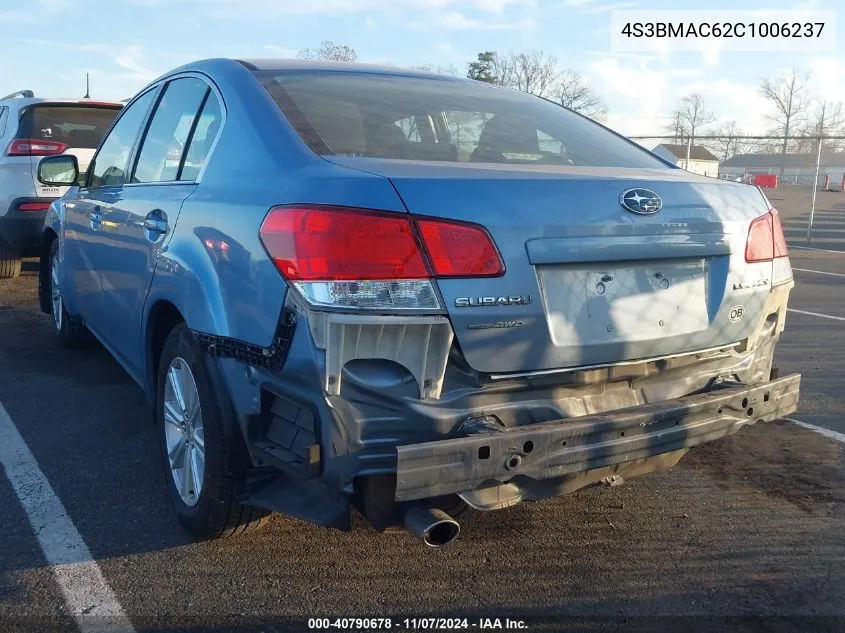 2012 Subaru Legacy 2.5I Premium VIN: 4S3BMAC62C1006237 Lot: 40790678