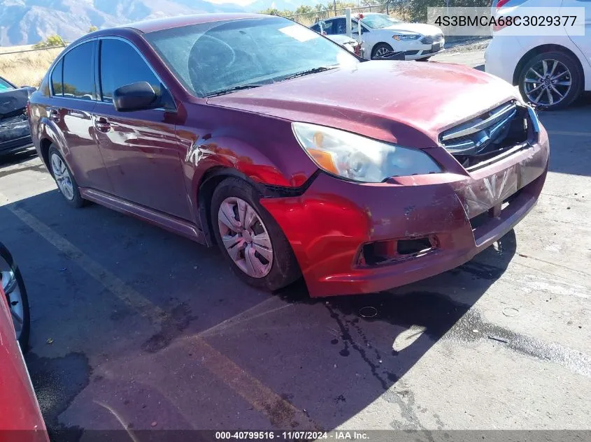 2012 Subaru Legacy 2.5I VIN: 4S3BMCA68C3029377 Lot: 40799516