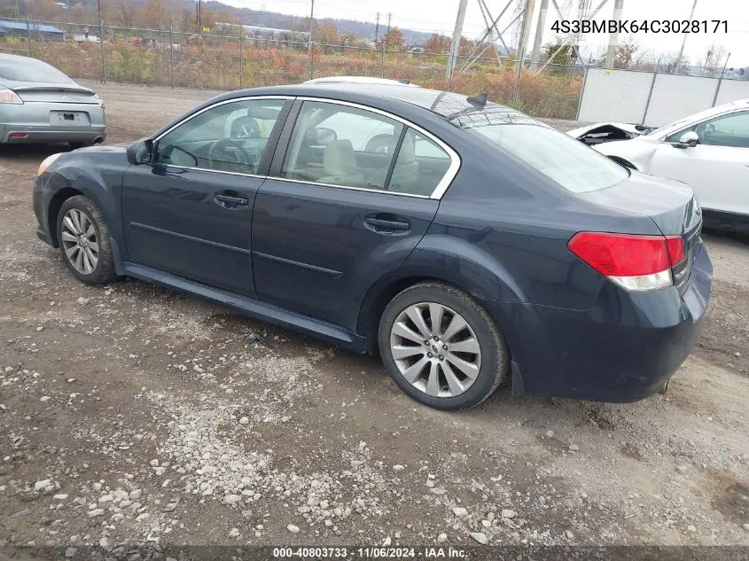 2012 Subaru Legacy 2.5I Limited VIN: 4S3BMBK64C3028171 Lot: 40803733