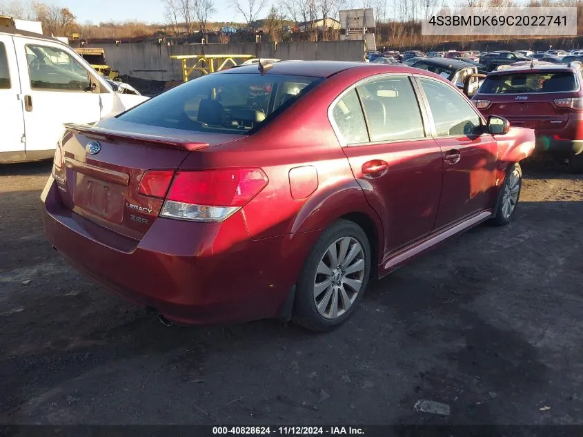 2012 Subaru Legacy 3.6R Limited VIN: 4S3BMDK69C2022741 Lot: 40828624