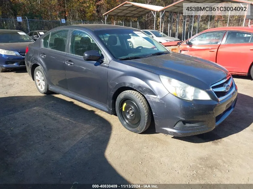 2012 Subaru Legacy 2.5I Premium VIN: 4S3BMCB61C3004092 Lot: 40830409