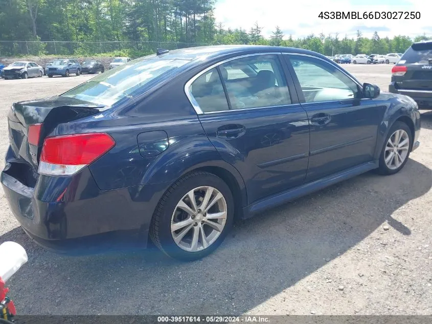 4S3BMBL66D3027250 2013 Subaru Legacy 2.5I Limited