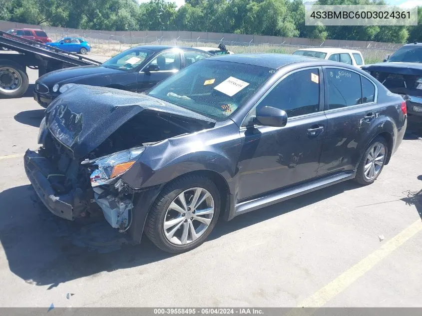 2013 Subaru Legacy 2.5I Premium VIN: 4S3BMBC60D3024361 Lot: 39558495