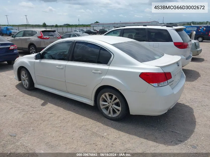 2013 Subaru Legacy 2.5I Premium VIN: 4S3BMCG66D3002672 Lot: 39676843