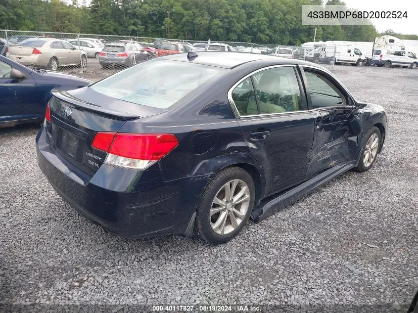 2013 Subaru Legacy 3.6R Limited VIN: 4S3BMDP68D2002524 Lot: 40117827