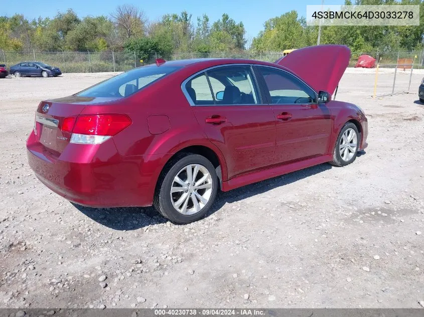 2013 Subaru Legacy 2.5I Limited VIN: 4S3BMCK64D3033278 Lot: 40230738