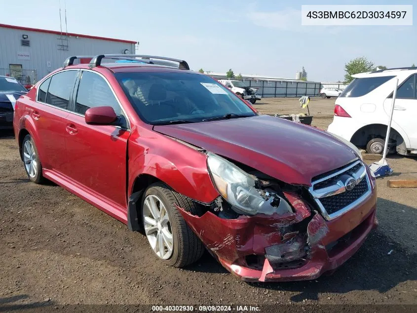 2013 Subaru Legacy 2.5I Premium VIN: 4S3BMBC62D3034597 Lot: 40302930