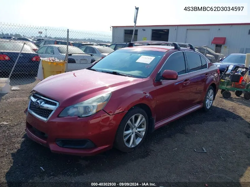 2013 Subaru Legacy 2.5I Premium VIN: 4S3BMBC62D3034597 Lot: 40302930