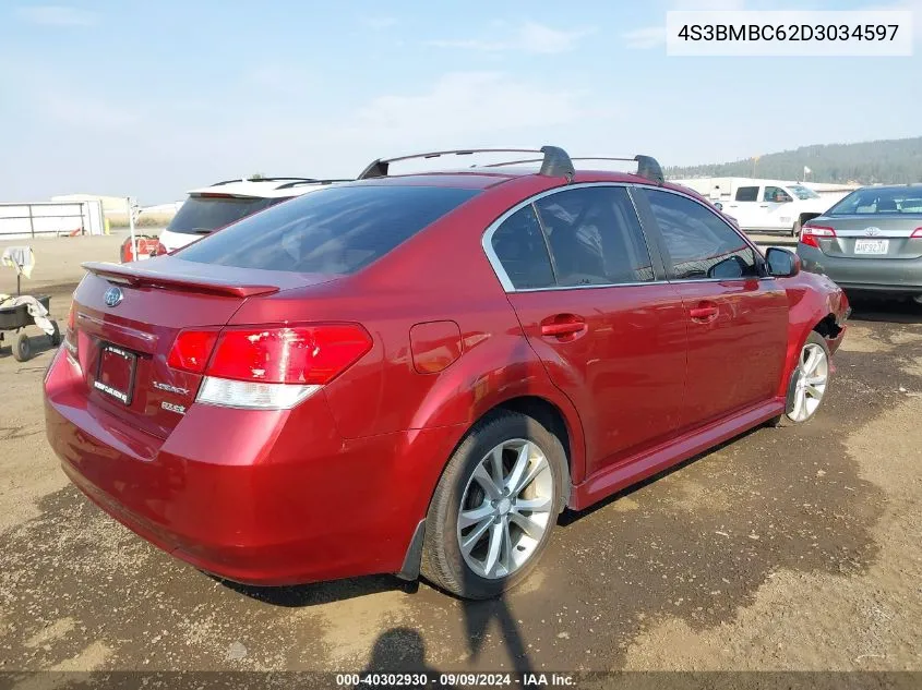 2013 Subaru Legacy 2.5I Premium VIN: 4S3BMBC62D3034597 Lot: 40302930