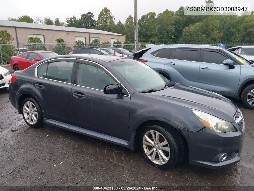 2013 Subaru Legacy 2.5I Limited VIN: 4S3BMBK63D3008947 Lot: 40423133