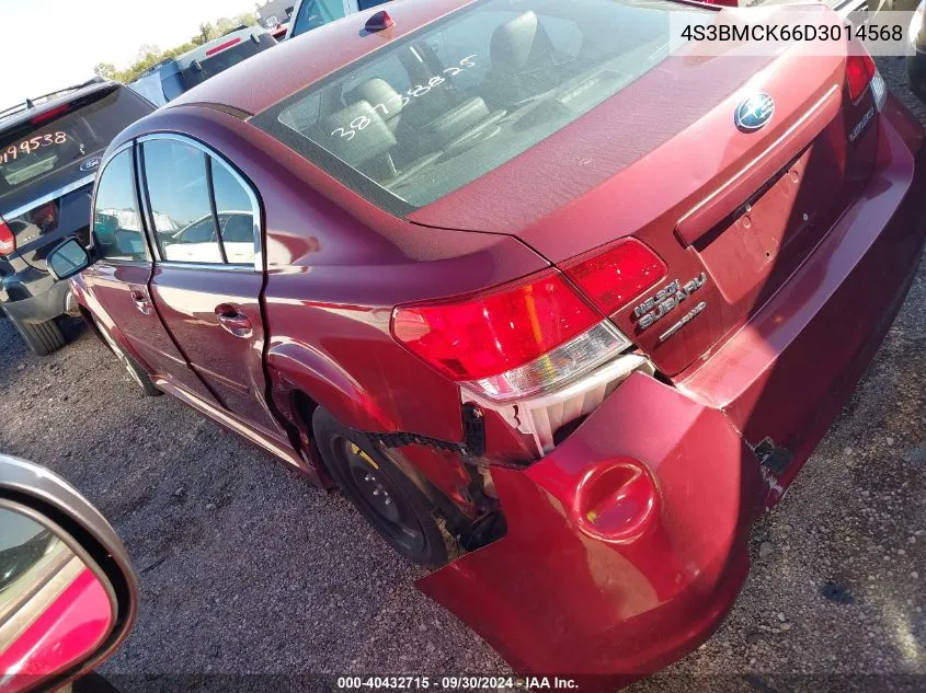 2013 Subaru Legacy 2.5I Limited VIN: 4S3BMCK66D3014568 Lot: 40432715