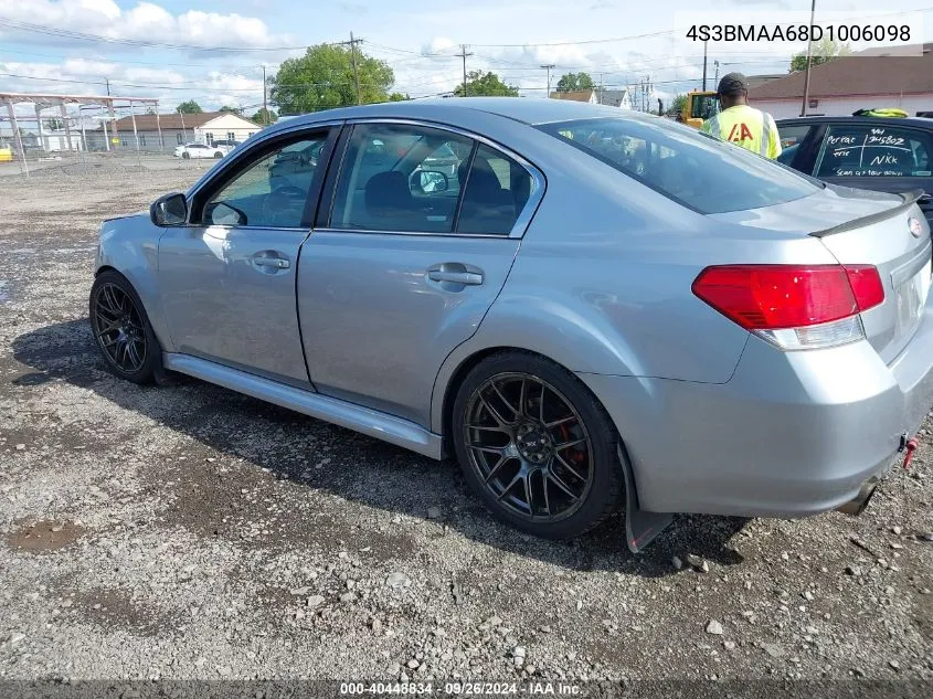 2013 Subaru Legacy 2.5I VIN: 4S3BMAA68D1006098 Lot: 40448834