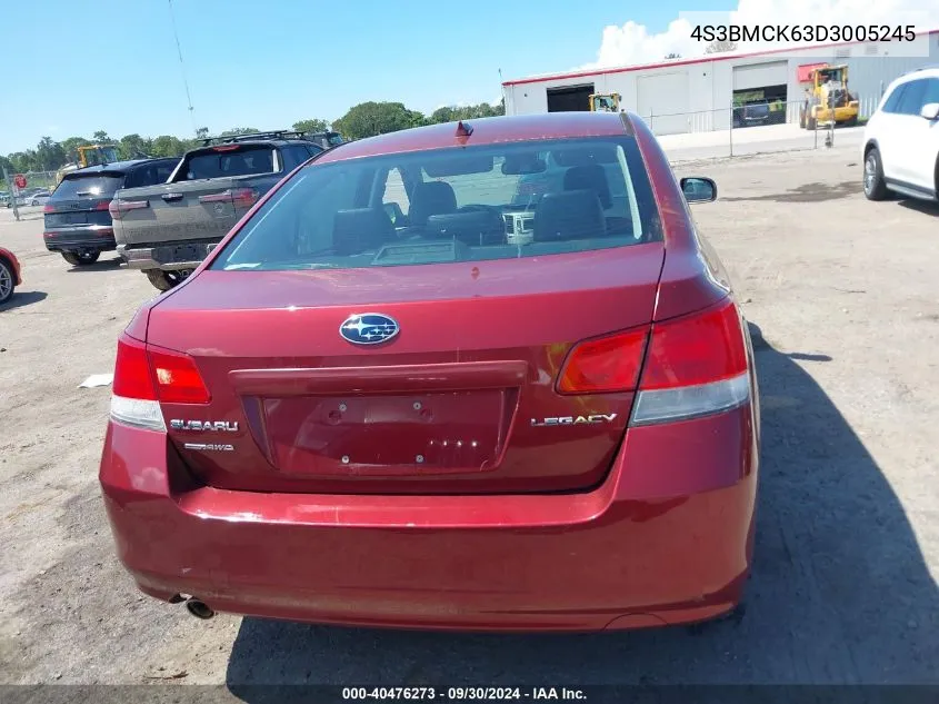 2013 Subaru Legacy 2.5I Limited VIN: 4S3BMCK63D3005245 Lot: 40476273