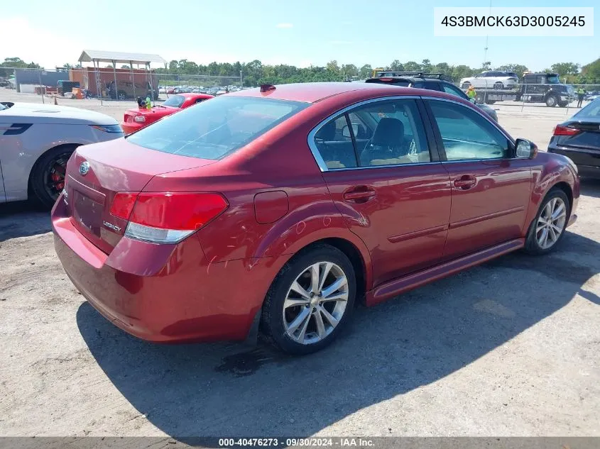 2013 Subaru Legacy 2.5I Limited VIN: 4S3BMCK63D3005245 Lot: 40476273