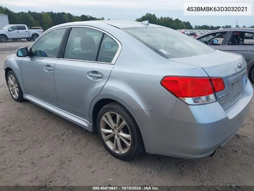 2013 Subaru Legacy 2.5I Limited VIN: 4S3BMBK63D3032021 Lot: 40479641