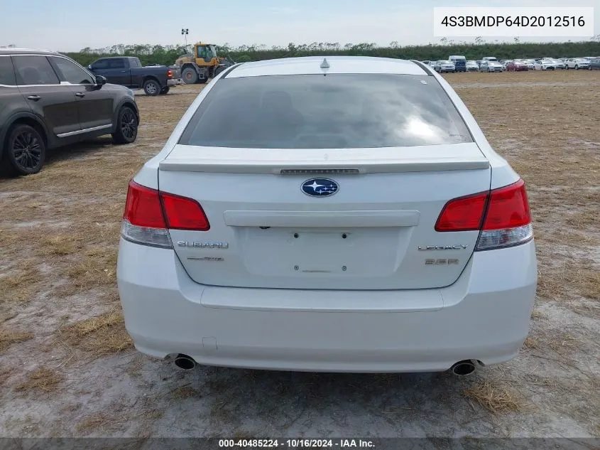 2013 Subaru Legacy 3.6R Limited VIN: 4S3BMDP64D2012516 Lot: 40485224