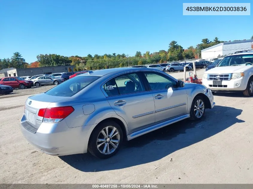 2013 Subaru Legacy 2.5I Limited VIN: 4S3BMBK62D3003836 Lot: 40497258