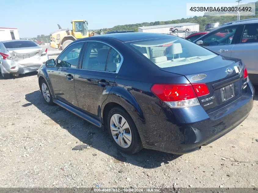 2013 Subaru Legacy 2.5I VIN: 4S3BMBA65D3036492 Lot: 40497632