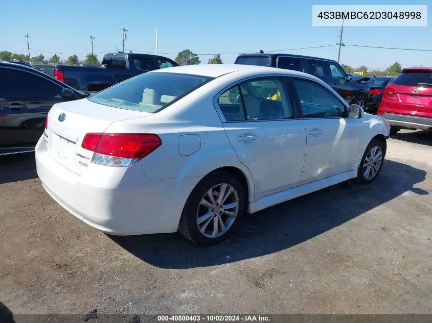 2013 Subaru Legacy 2.5I Premium VIN: 4S3BMBC62D3048998 Lot: 40500403