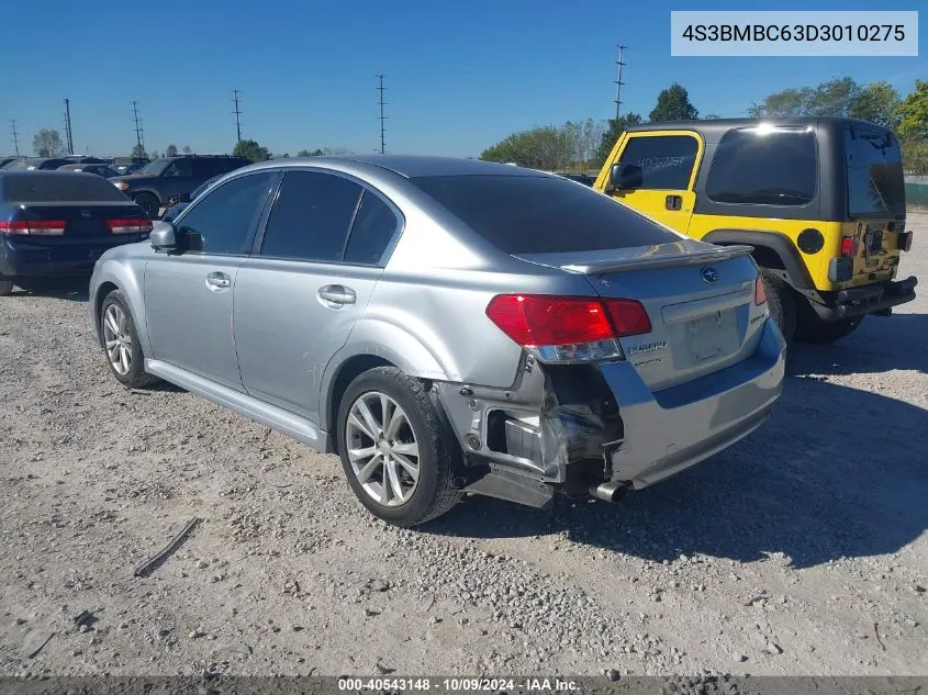 2013 Subaru Legacy 2.5I Premium VIN: 4S3BMBC63D3010275 Lot: 40543148