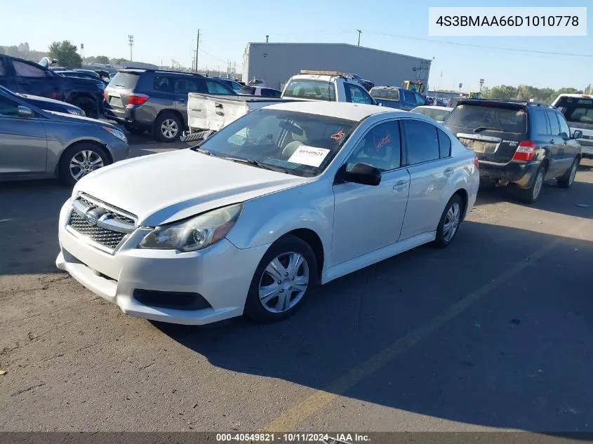 2013 Subaru Legacy 2.5I VIN: 4S3BMAA66D1010778 Lot: 40549821