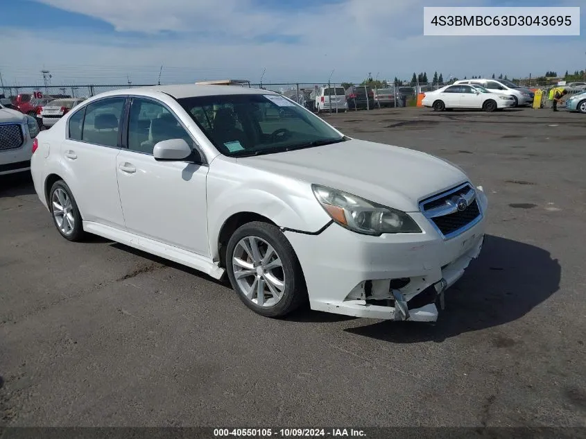 2013 Subaru Legacy 2.5I Premium VIN: 4S3BMBC63D3043695 Lot: 40550105