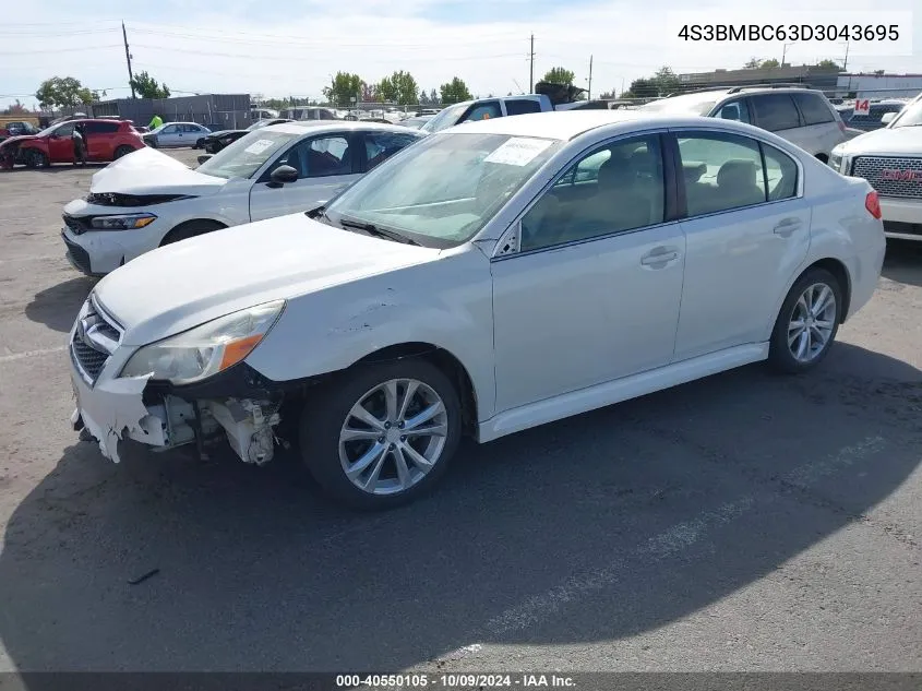 2013 Subaru Legacy 2.5I Premium VIN: 4S3BMBC63D3043695 Lot: 40550105