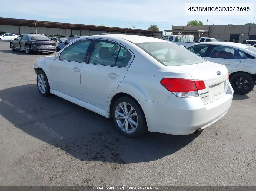 2013 Subaru Legacy 2.5I Premium VIN: 4S3BMBC63D3043695 Lot: 40550105